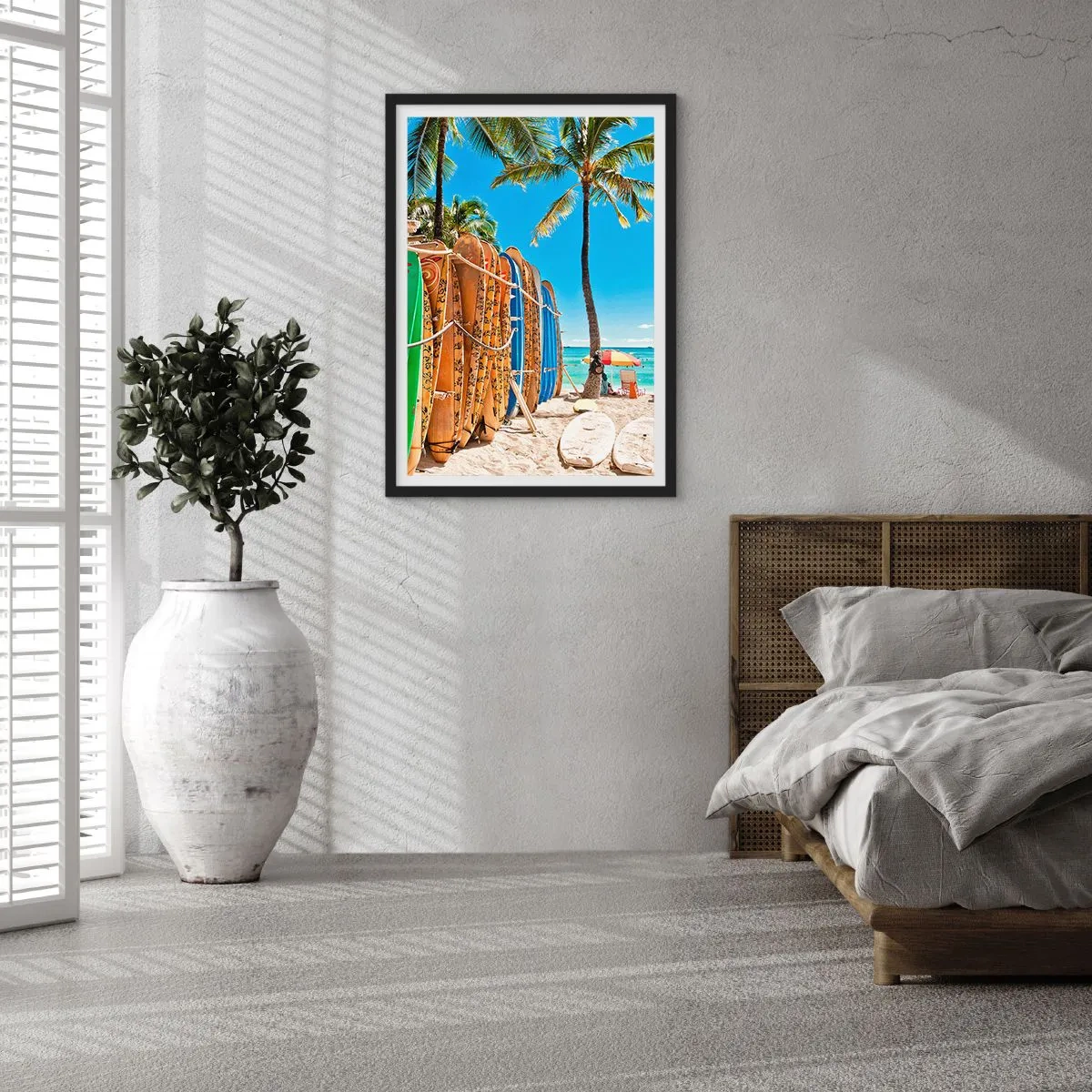 Poster in einem schwarzem Rahmen - Sonniger Spaß - 40x50 cm