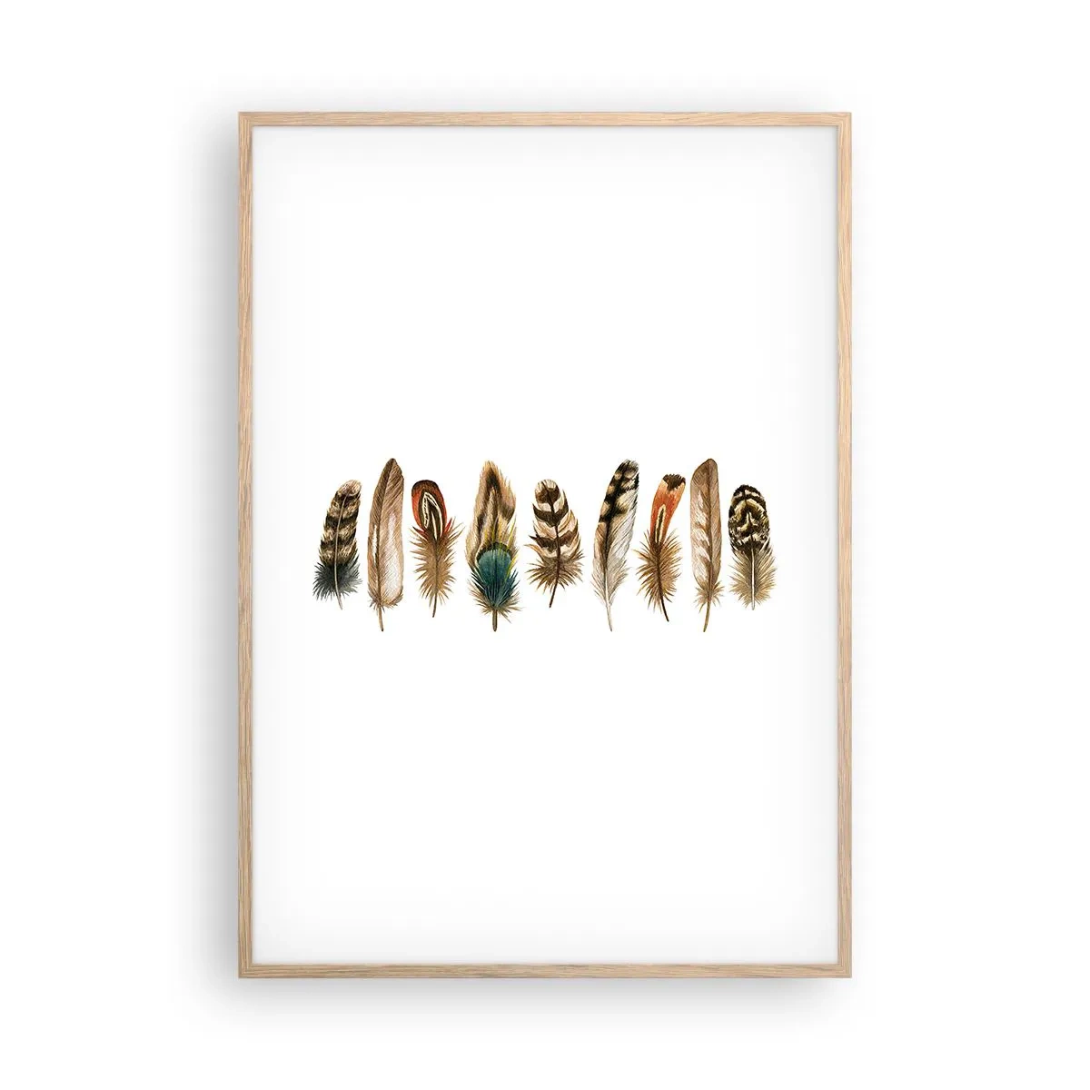 Poster in einem Rahmen aus heller Eiche - Eine federleichte Variante - 70x100 cm