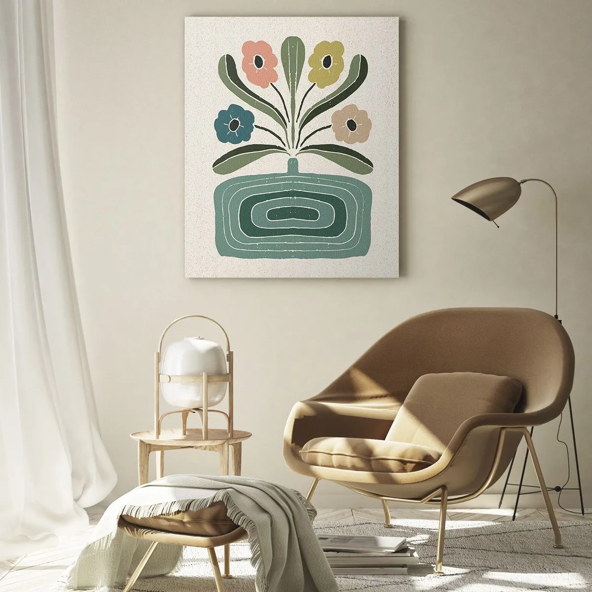 Glasbild - Bild auf glas - Symmetrischer Strauß - 80x120 cm