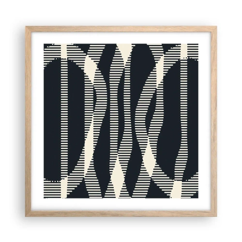 Poster in einem Rahmen aus heller Eiche - Ein Versuch, die Dunkelheit zu durchbrechen - 50x50 cm