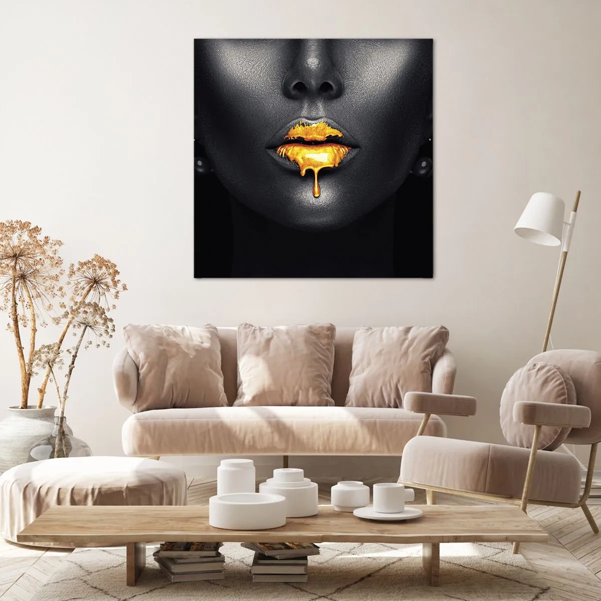 Bild auf Leinwand - Leinwandbild - Goldmaul - 60x60 cm