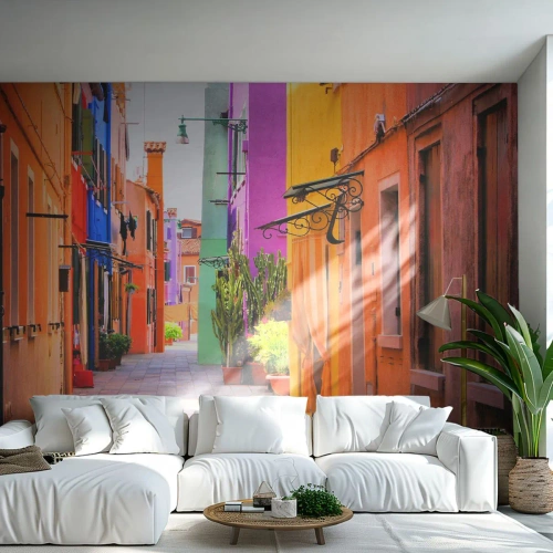Maßgeschneiderte Fototapete Standard Eco - Regenbogengasse - Stadt, Venedig, Die Architektur