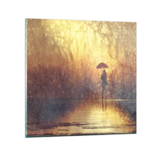 Glasbild - Bild auf glas - Ich habe das Gefühl, dass mich jemand ansieht - 60x60 cm