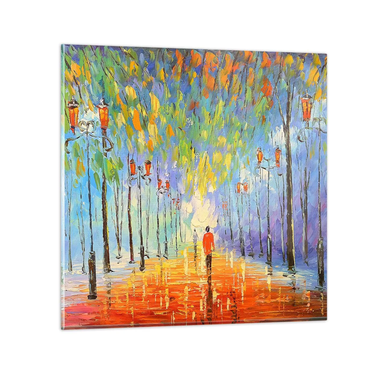 Glasbild - Bild auf glas - Nachtlied des Regens - 50x50 cm