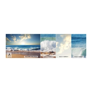 Fototapetenmuster Standard Eco - Bewegung und Stille zugleich - Landschaft, Meer, Strand - 100x30 cm