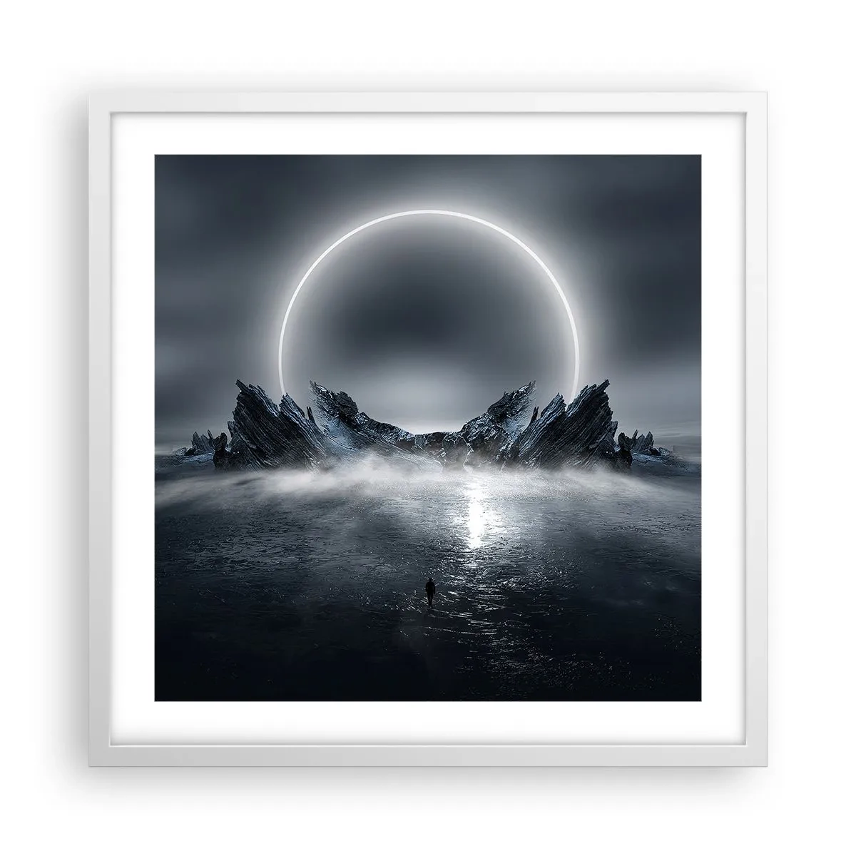 Poster in einem weißen Rahmen - Ende der Geschichte - 50x50 cm