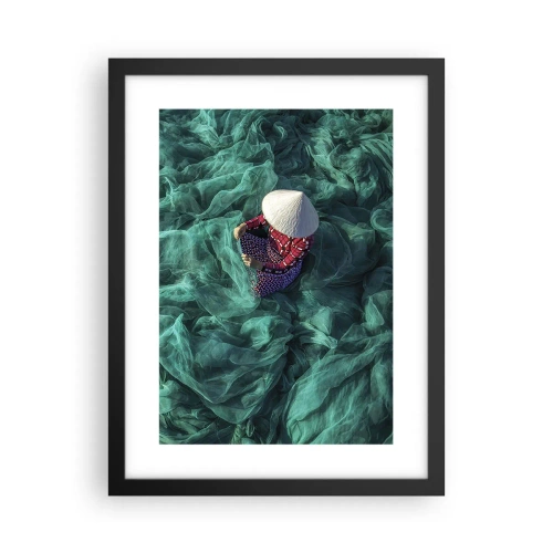 Poster in einem schwarzem Rahmen - In einem Meer aus Netzen - 30x40 cm