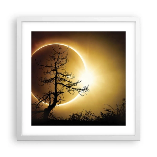 Poster in einem weißen Rahmen - Totale Finsternis - 40x40 cm