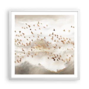 Poster in einem weißen Rahmen - Es ist schon die Zeit… - 60x60 cm