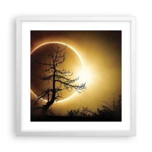 Poster in einem weißen Rahmen - Totale Finsternis - 40x40 cm