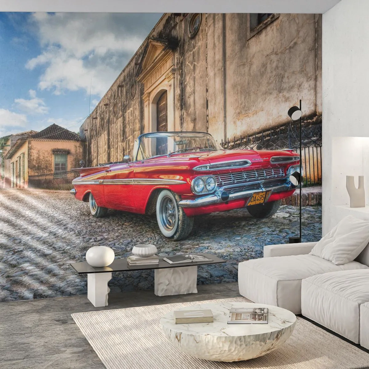 Fototapete Premium Canvas - Kubanische Emotionen - Automobil, Auto, Kuba - 250x175 cm