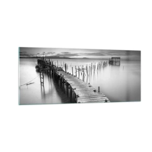 Glasbild - Bild auf glas - Der Frieden eines vergessenen Ufers - 100x40 cm