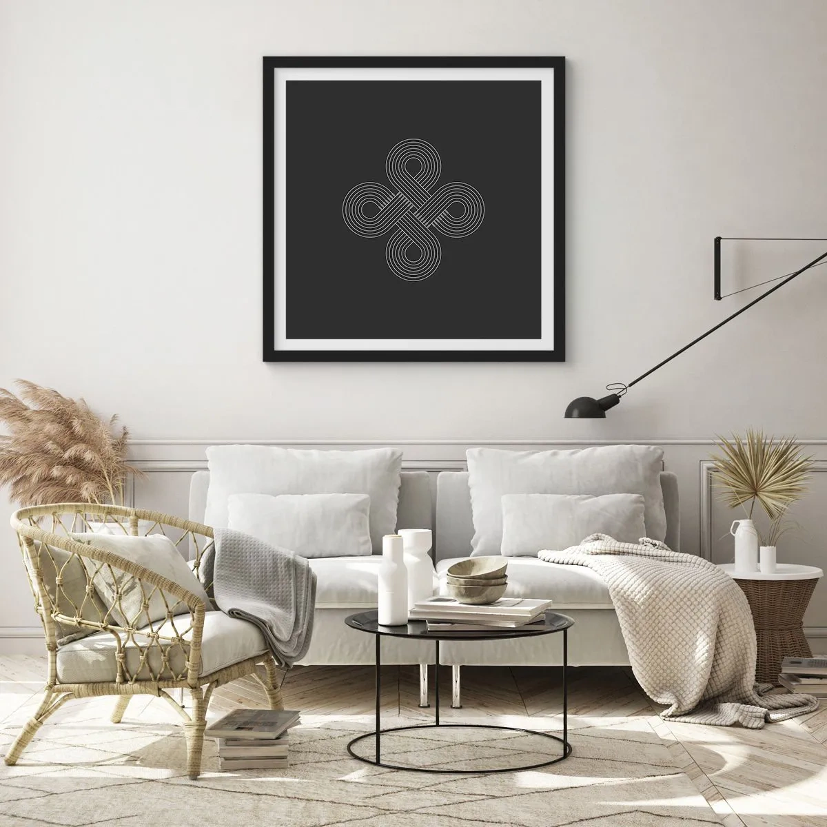 Poster in einem schwarzem Rahmen - Im keltischen Geist - 50x50 cm