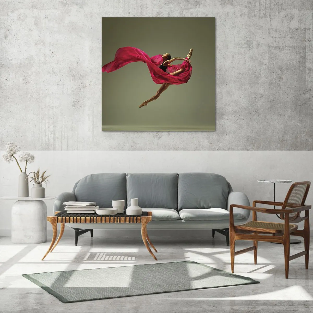 Glasbild - Bild auf glas - Tanzende Flamme - 60x60 cm