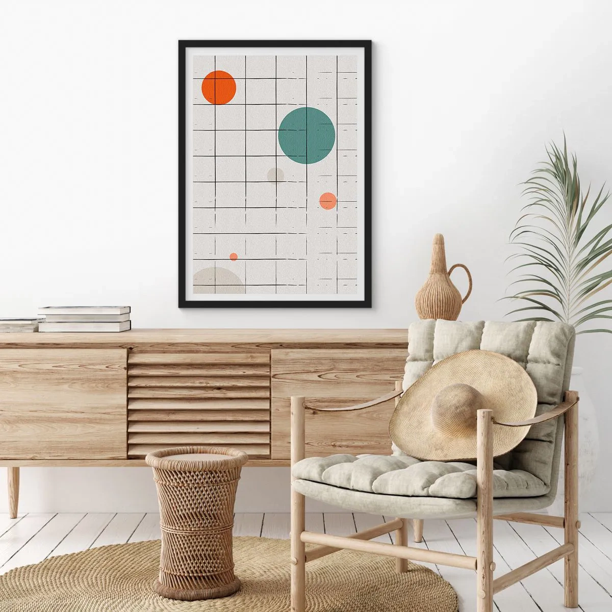Poster in einem schwarzem Rahmen - Gefangen. Wir oder sie? - 30x40 cm