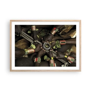 Poster in einem Rahmen aus heller Eiche - Wir sind zusammen - 70x50 cm