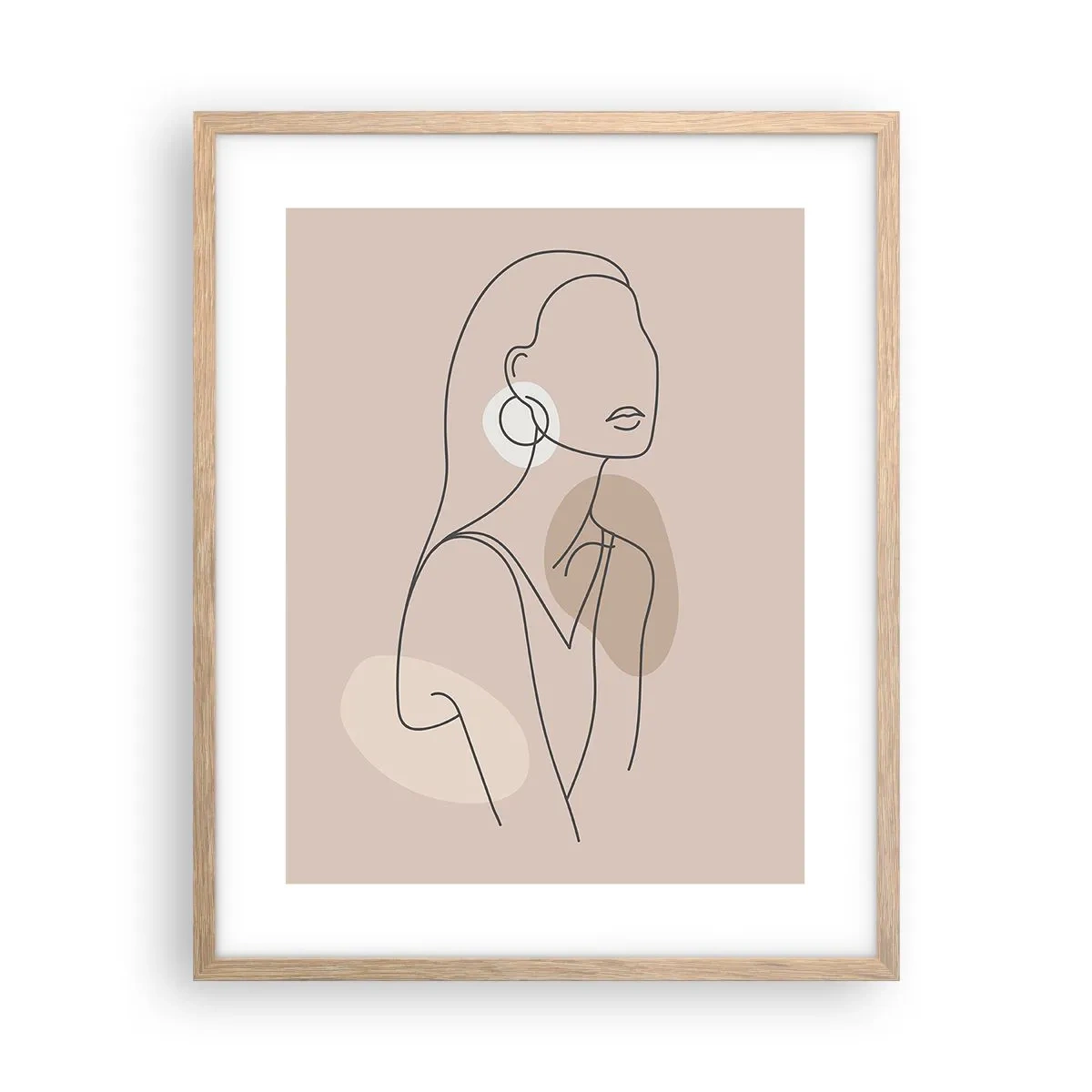 Poster in einem Rahmen aus heller Eiche - Mädchenhafte Ikone - 40x50 cm