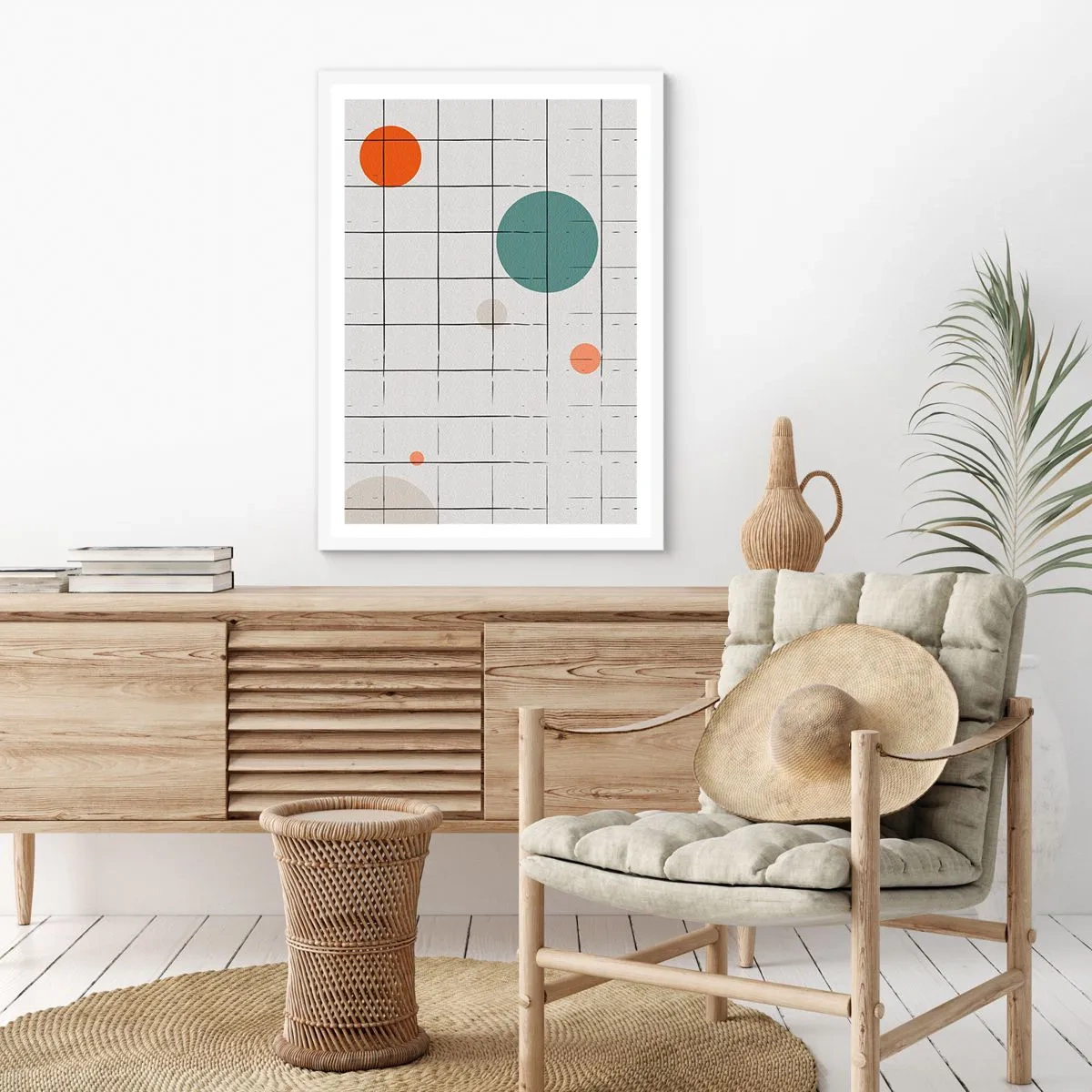 Poster in einem weißen Rahmen - Gefangen. Wir oder sie? - 30x40 cm