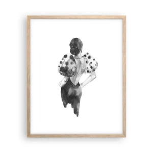 Poster in einem Rahmen aus heller Eiche - Sie ging direkt vorbei - 40x50 cm