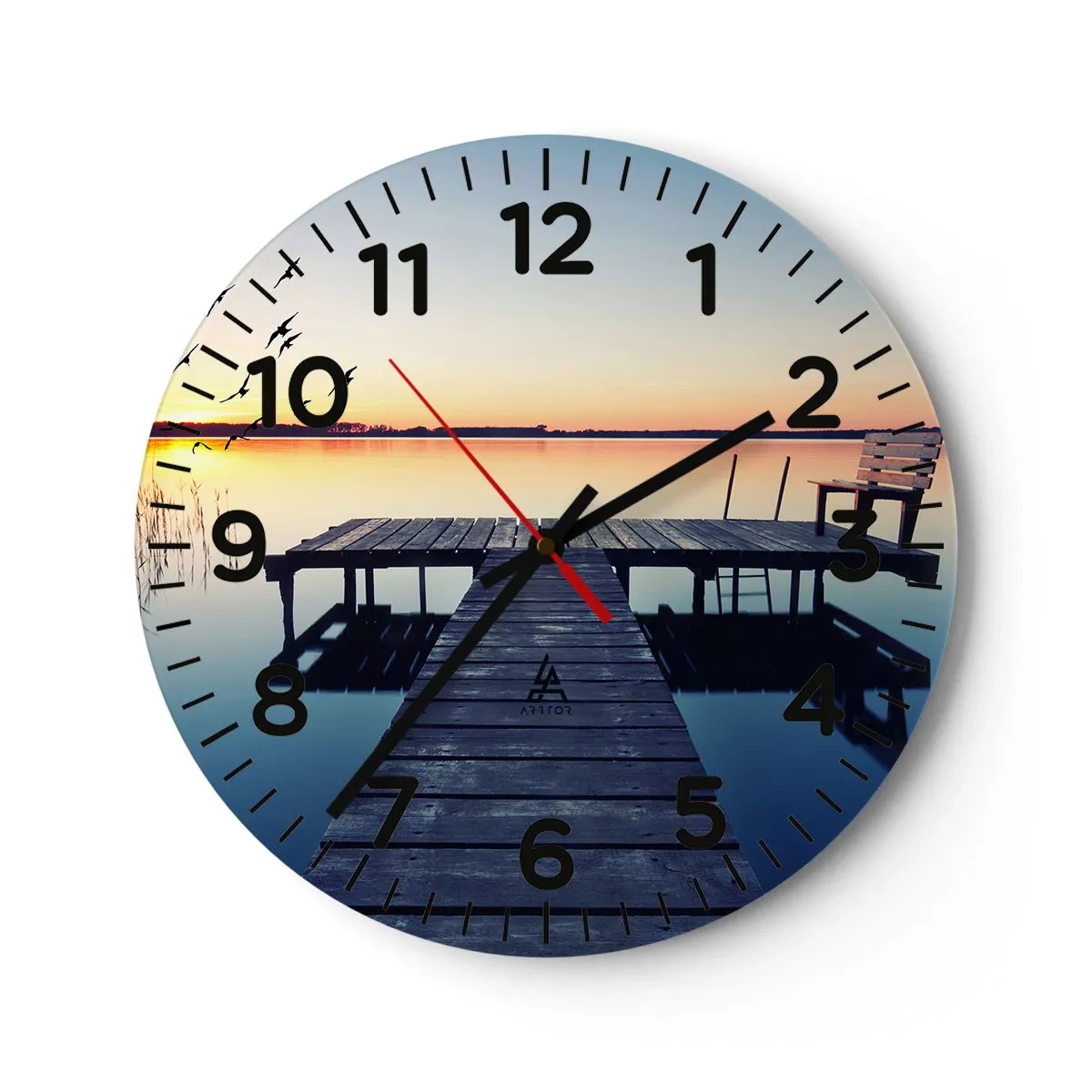 Wanduhr - Glasuhr - Das war ein guter Tag - 30x30 cm