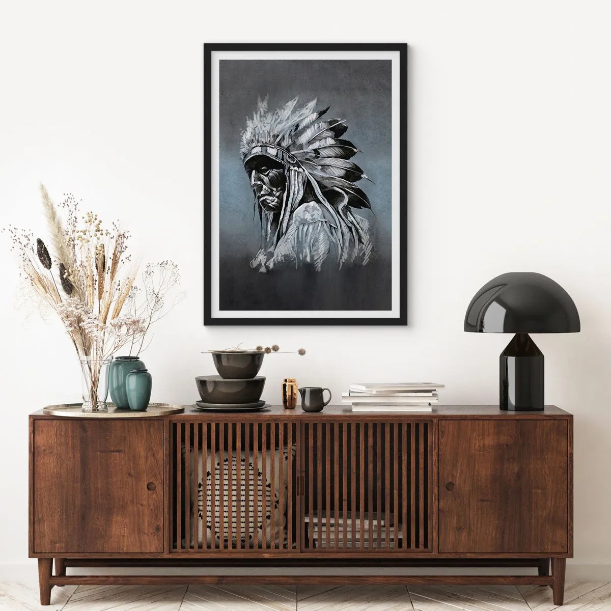 Poster in einem schwarzem Rahmen - Zurück zu den Wurzeln - 40x50 cm