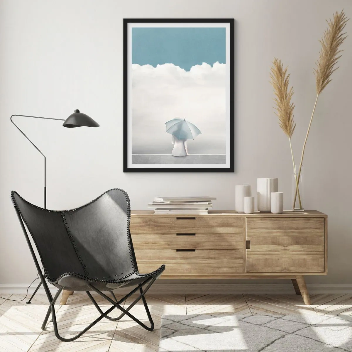 Poster in einem schwarzem Rahmen - Am Rande der Realität und Träume - 70x100 cm