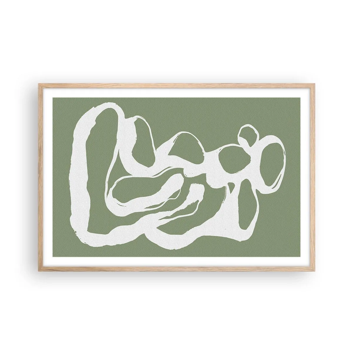 Poster in einem Rahmen aus heller Eiche - Ruf des Weltraums - 91x61 cm