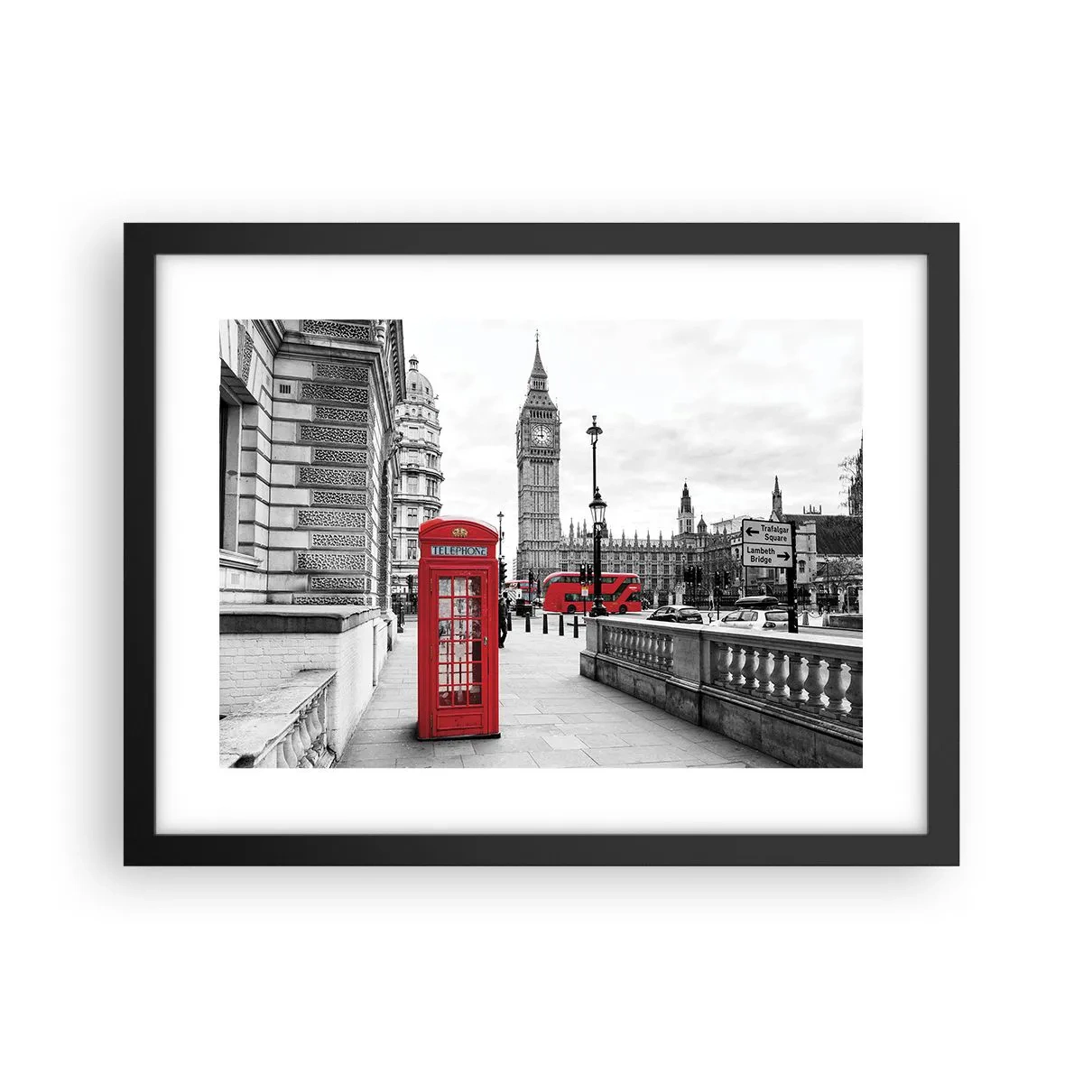 Poster in einem schwarzem Rahmen - London, ohne Zweifel - 40x30 cm