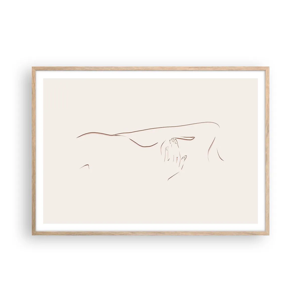 Poster in einem Rahmen aus heller Eiche - Die Form des Verlangens - 100x70 cm