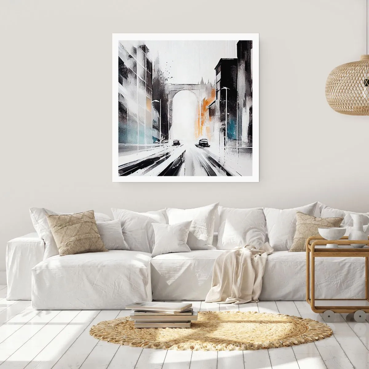 Poster - Stadtstudie: Architektur und Bewegung - 50x50 cm