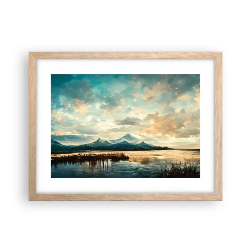 Poster in einem Rahmen aus heller Eiche - Unter dem Schutz des Himmels - 40x30 cm