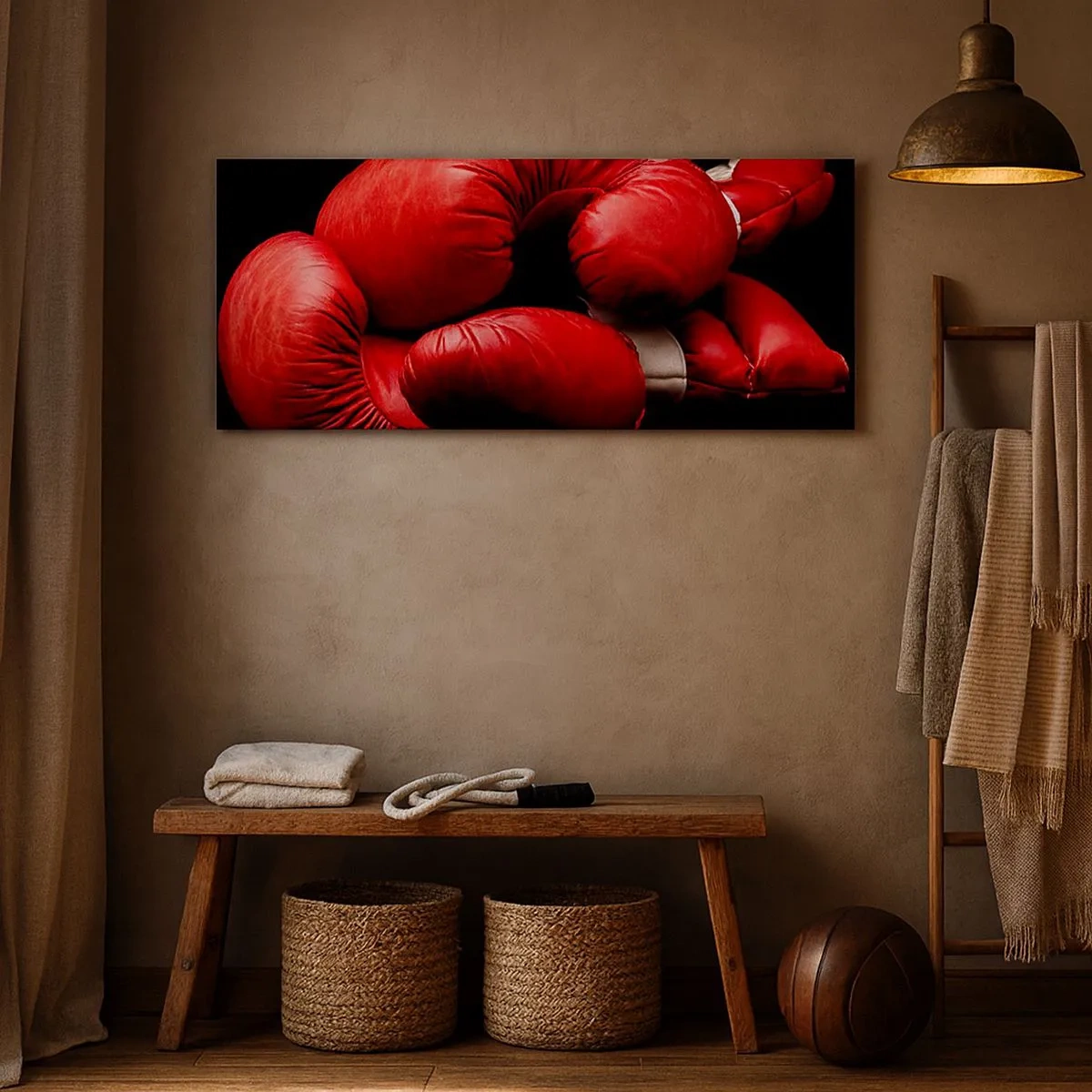 Bild auf Leinwand - Leinwandbild - Die Emotionen des Kampfes liegen hinter uns - 100x40 cm