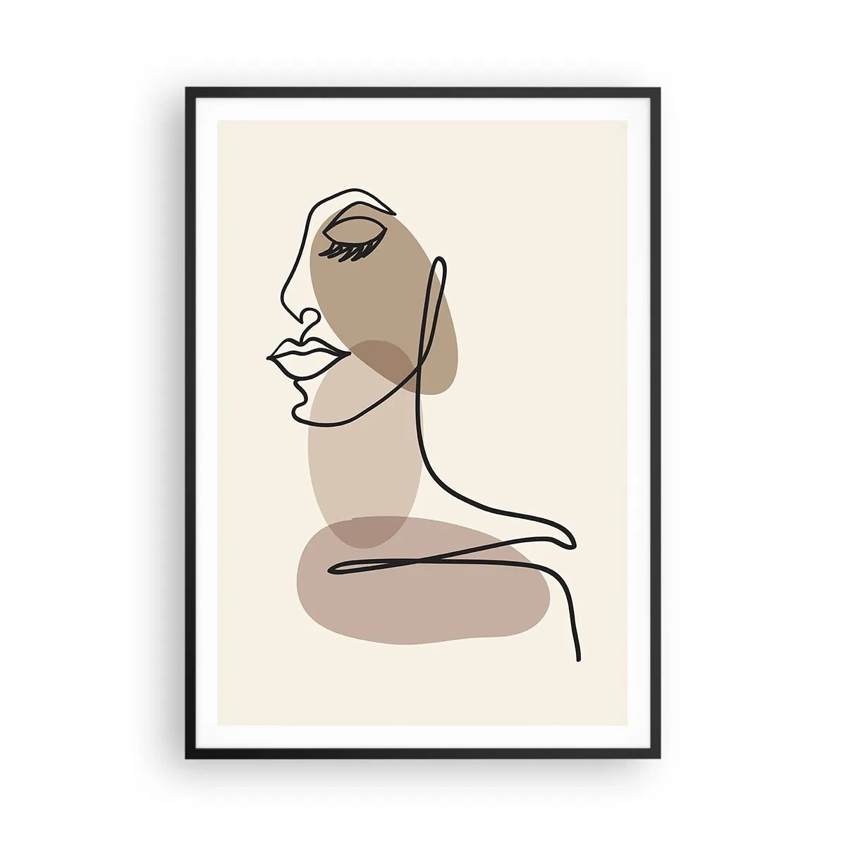 Poster in einem schwarzem Rahmen - Eine gewisse Linie der Schönheit - 70x100 cm