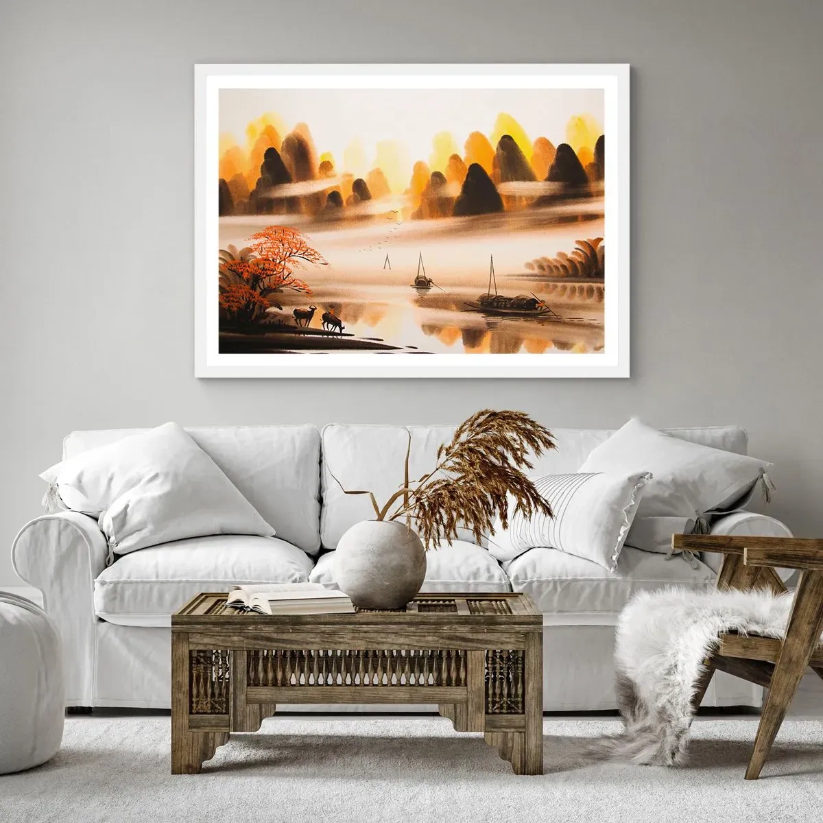 Poster in einem weißen Rahmen - Weiter als im Fernosten - 40x30 cm