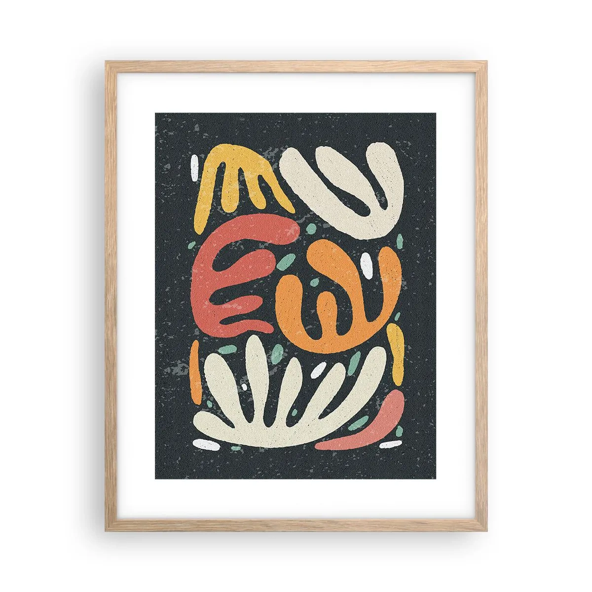Poster in einem Rahmen aus heller Eiche - Komposition – Ich erwische dich gleich - 40x50 cm