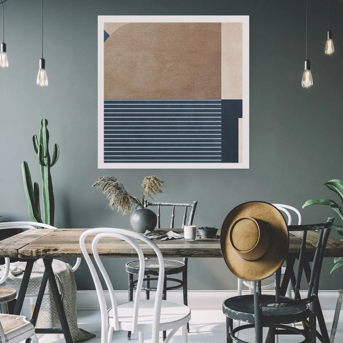 Poster - Komposition aus Einfachheit und Rundheit - 60x60 cm