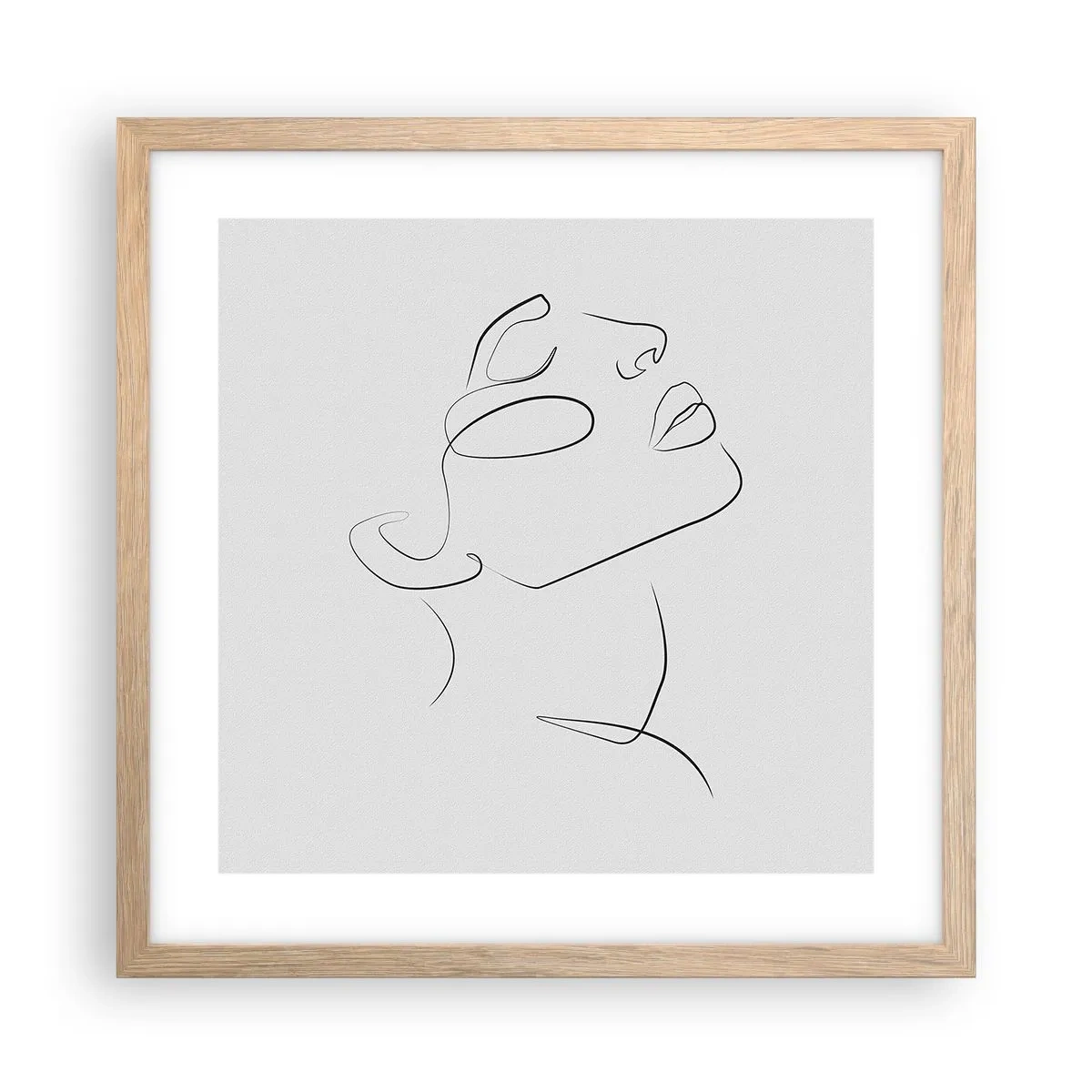 Poster in einem Rahmen aus heller Eiche - Die Drehungen und Wendungen der Träume - 40x40 cm