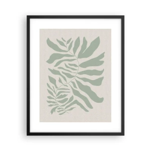 Poster in einem schwarzem Rahmen - Smaragdzweig - 40x50 cm