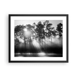 Poster in einem schwarzem Rahmen - Unaufhaltsame Sonne - 50x40 cm
