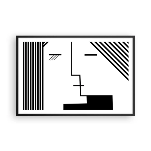 Poster in einem schwarzem Rahmen - Einfach ein Kuss - 91x61 cm