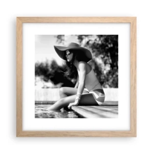 Poster in einem Rahmen aus heller Eiche - Sommertraum - 30x30 cm
