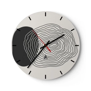 Wanduhr - Glasuhr - Dauer und Schwingung - 40x40 cm