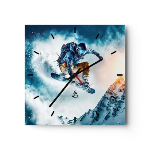 Wanduhr - Glasuhr - Extreme Emotionen - 40x40 cm