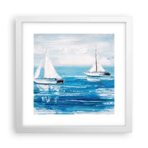 Poster in einem weißen Rahmen - Mit Freund an der Seite - 30x30 cm