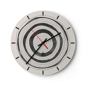 Wanduhr - Glasuhr - Wichtig ist, was dazwischen liegt - 40x40 cm