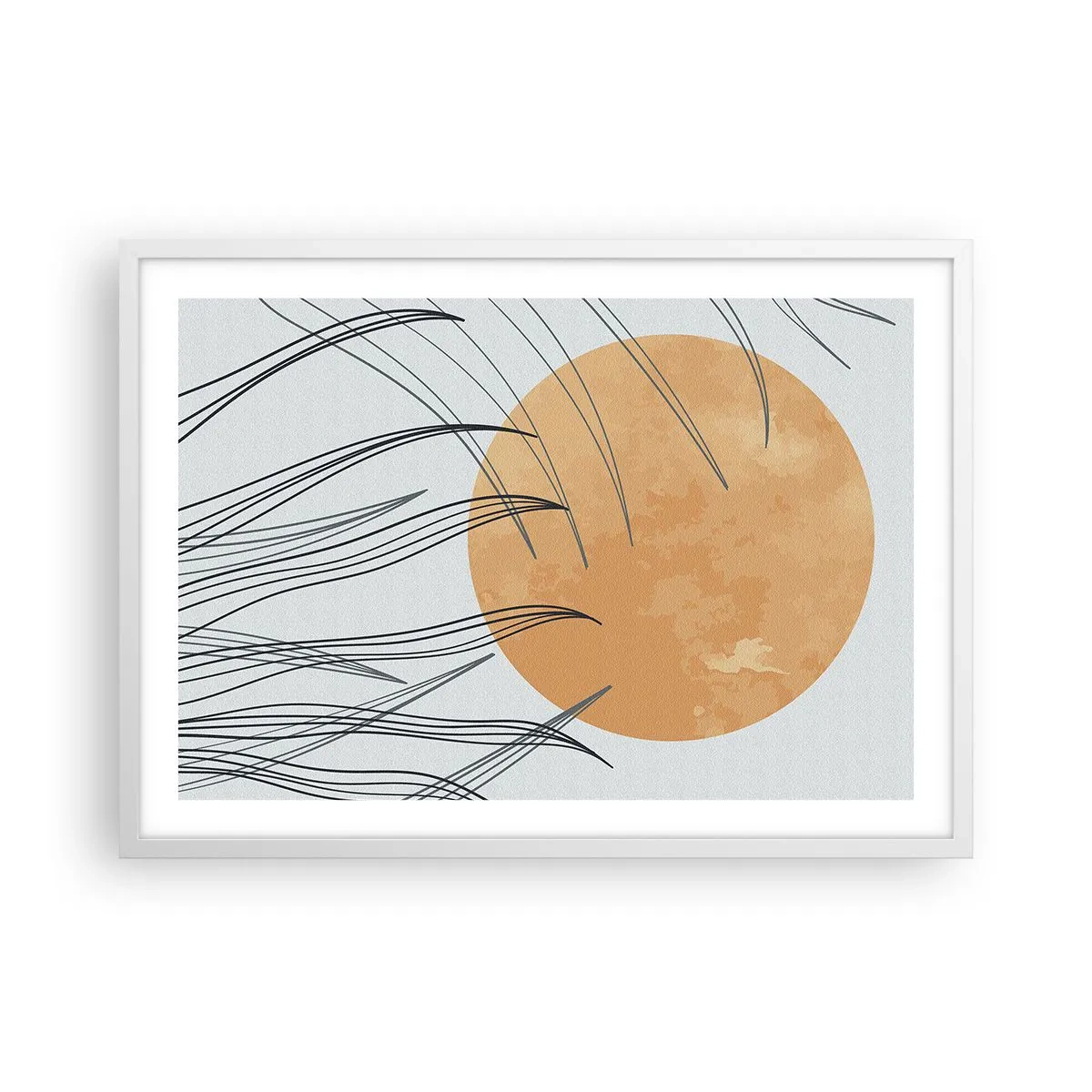 Poster in einem weißen Rahmen - Immer der Sonne entgegen - 70x50 cm