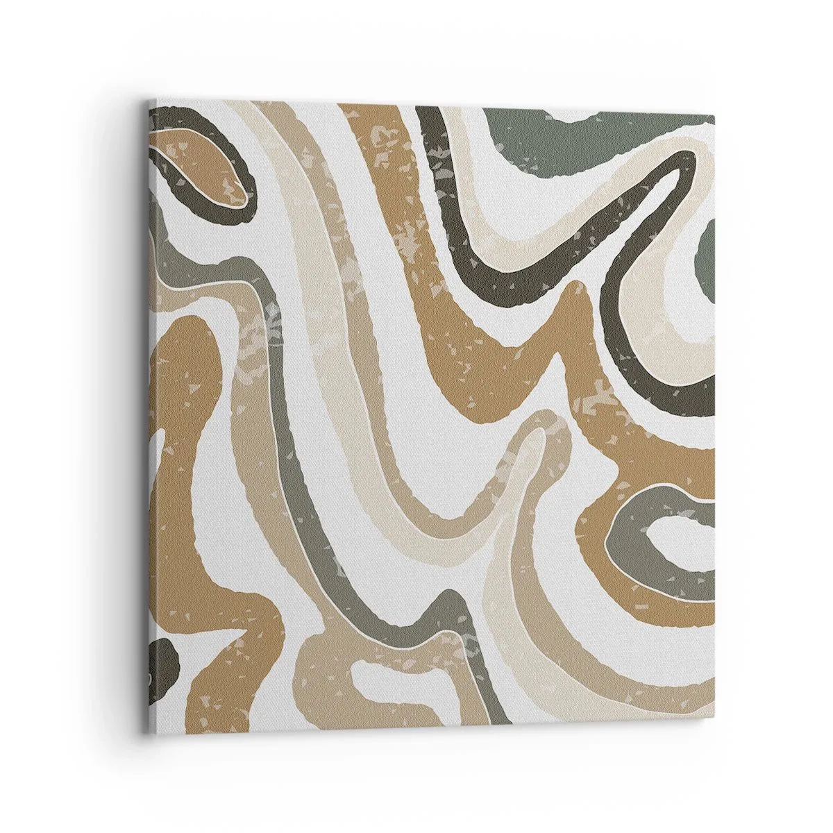 Bild auf Leinwand - Leinwandbild - Mäander in Erdfarben - 70x70 cm