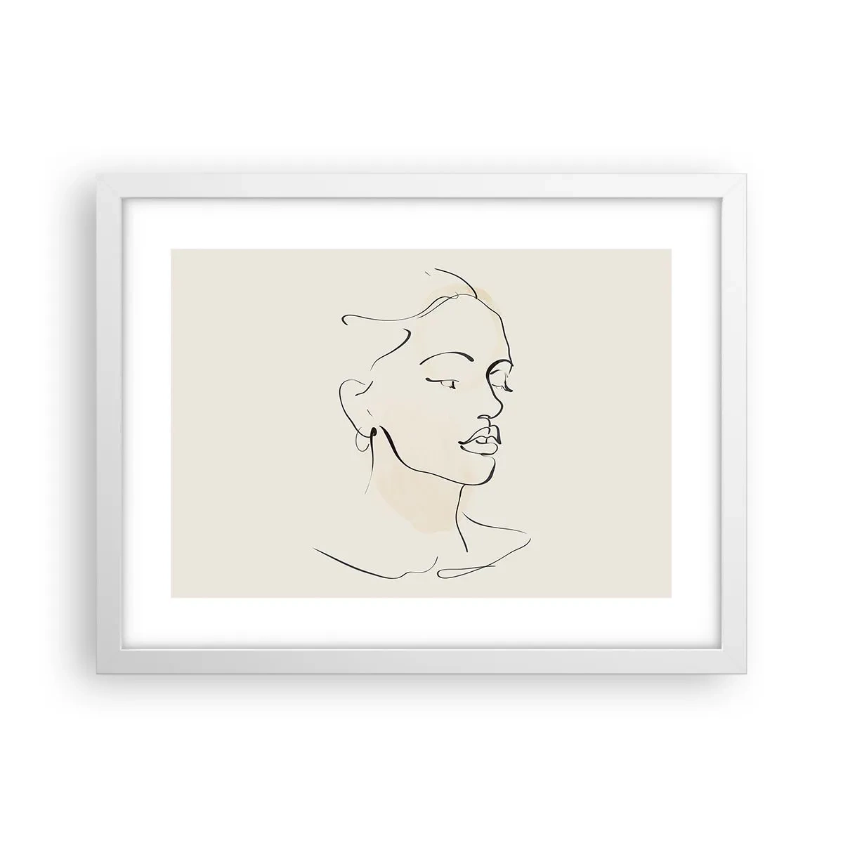 Poster in einem weißen Rahmen - Eine bestimmte Linie - 40x30 cm