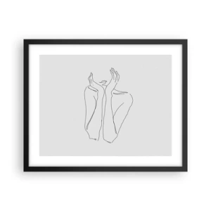 Poster in einem schwarzem Rahmen - Wovon Mädchen träumen - 50x40 cm