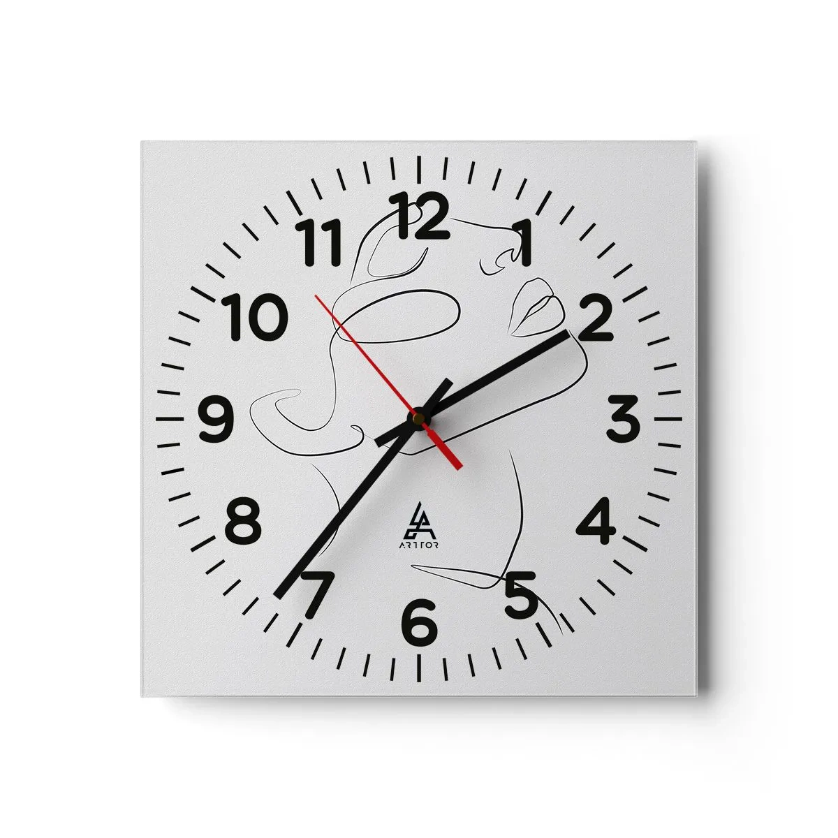 Wanduhr - Glasuhr - Die Drehungen und Wendungen der Träume - 40x40 cm